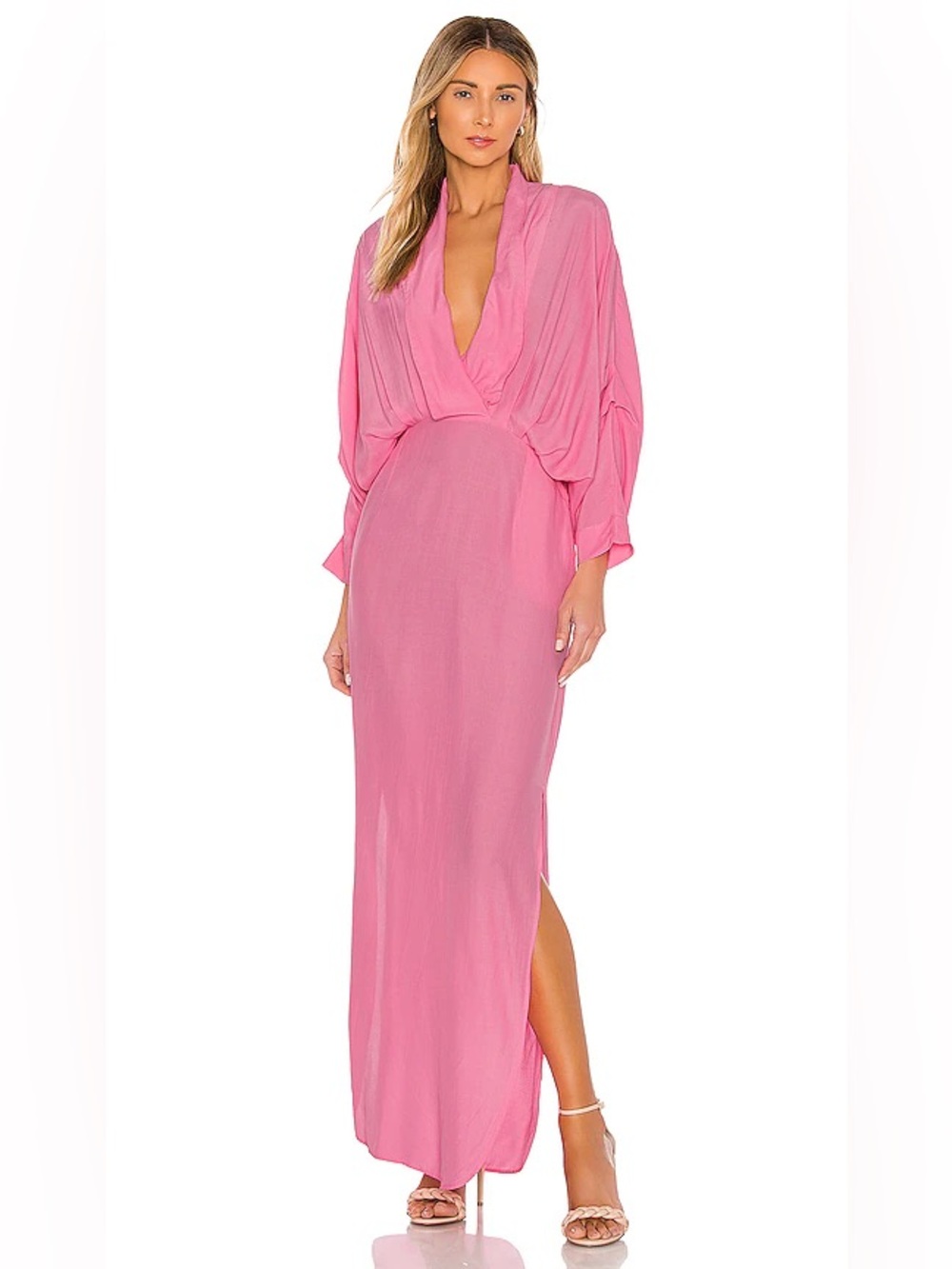 SWF Pink Floss Plunge Dress size XS